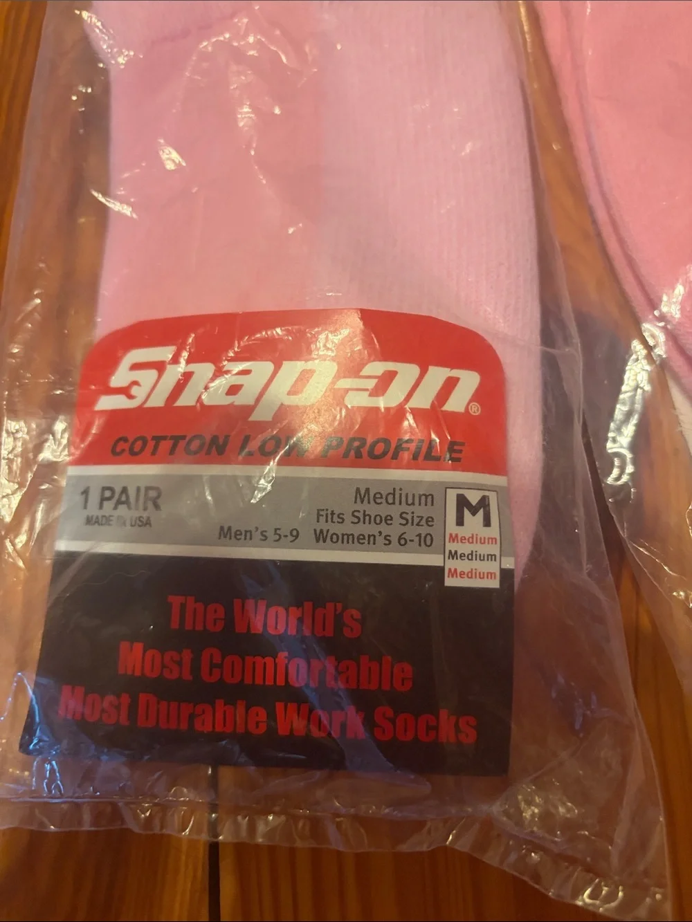 New pink snap on low profile socks